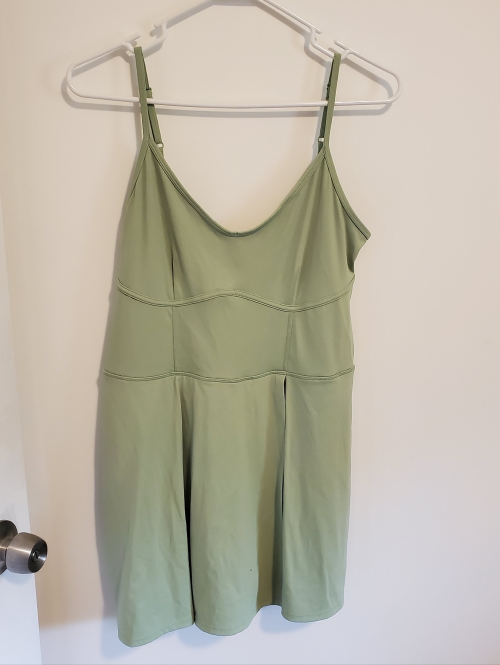 JoyLab Swim Green Athletic One piece Dress Skirt With Attached Shorts Large